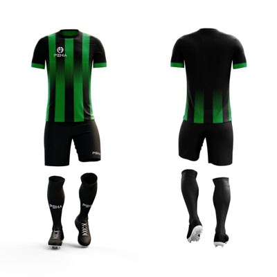 Strój piłkarskie PEHA Alfa czarno-zielony