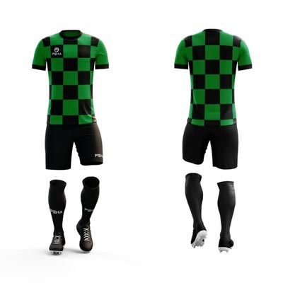 Strój piłkarski PEHA Croatia 2 zielono-czarny