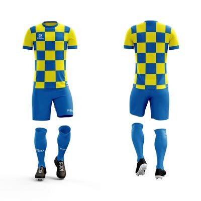 Strój piłkarski PEHA Croatia 2 żółto-niebieski