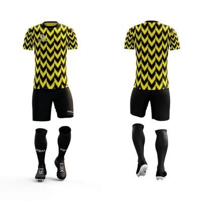 Strój piłkarski PEHA Vigo żółto-czarny