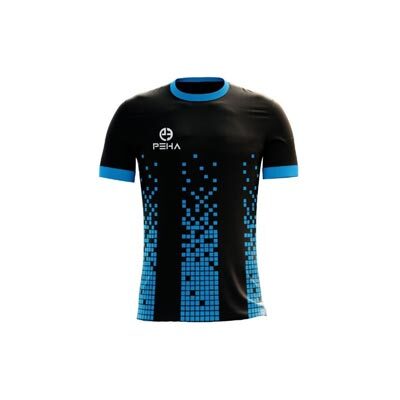 Koszulka piłkarska PEHA Bravo czarno-turkusowa