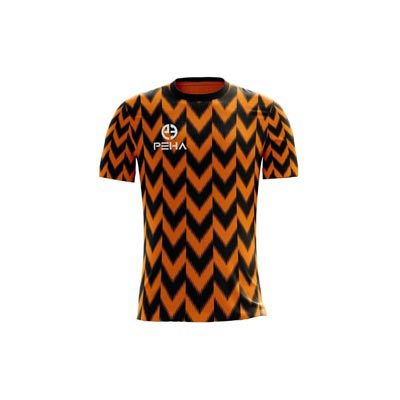 Koszulka piłkarska PEHA Vigo czarno-pomarańczowa