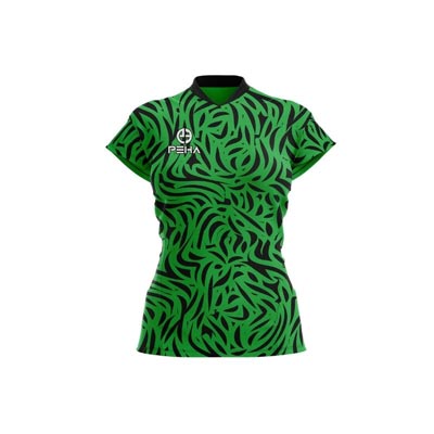 Koszulka siatkarska damska PEHA Hunter zielono-czarna
