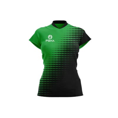 Koszulka siatkarska damska PEHA Roca zielono-czarna