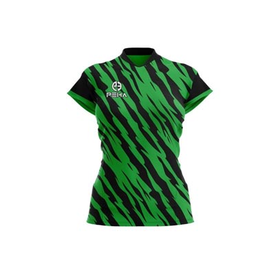 Koszulka siatkarska damska PEHA Sampa zielono-czarna