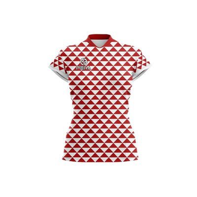Koszulka siatkarska damska PEHA Vertis biało-czerwona