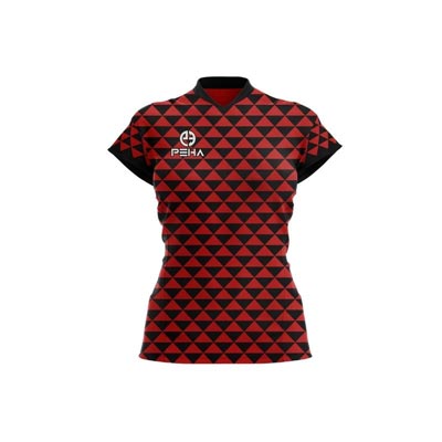 Koszulka siatkarska damska PEHA Vertis czarno-czerwona