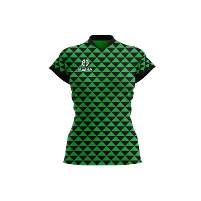Koszulka siatkarska damska PEHA Vertis czarno-zielona