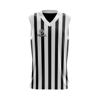 Koszulka koszykarska PEHA Striped biało-czarna