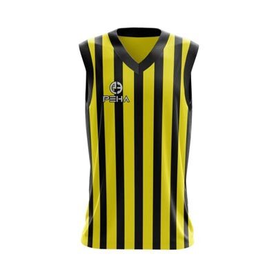 Koszulka koszykarska PEHA Striped żółto-czarna