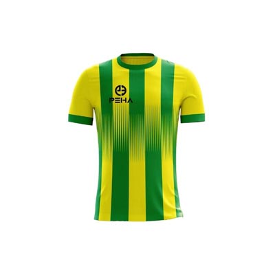 Koszulka piłkarska dla dzieci PEHA Alfa żółto-zielona