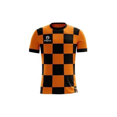 Koszulka piłkarska dla dzieci PEHA Croatia 2 czarno-pomarańczowa