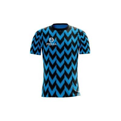 Koszulka piłkarska dla dzieci PEHA Vigo czarno-turkusowa