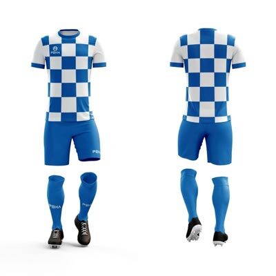 Strój piłkarski dla dzieci PEHA Croatia 2 biało-niebieski