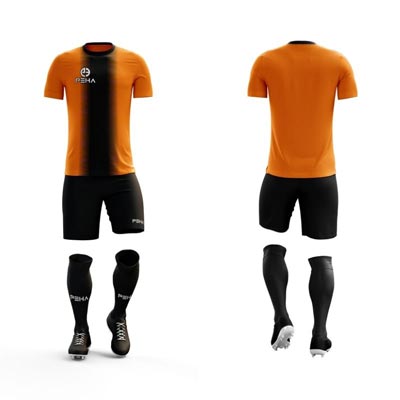 Strój piłkarski PEHA Delta pomarańczowo-czarny
