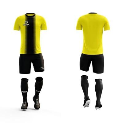 Strój piłkarski PEHA Delta żółto-czarny
