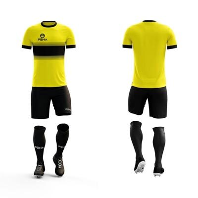 Strój piłkarski PEHA Luca żółto-czarny