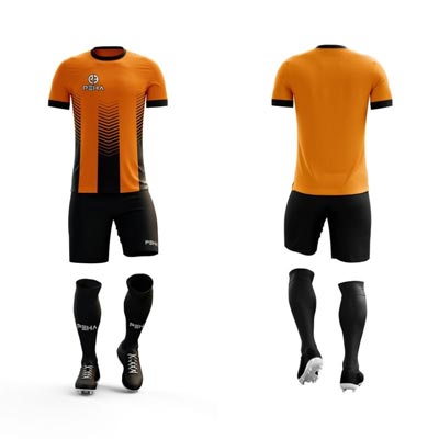 Strój piłkarski PEHA Vero pomarańczowo-czarny