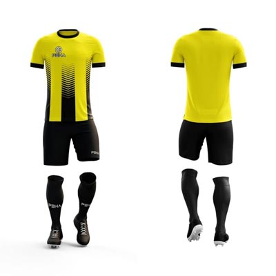 Strój piłkarski PEHA Vero żółto-czarny