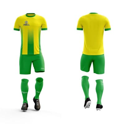 Strój piłkarski PEHA Vero żółto-zielony