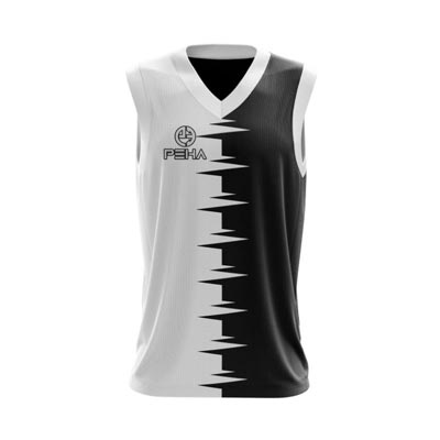 Koszulka koszykarska PEHA Combi biało-czarna