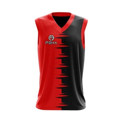Koszulka koszykarska PEHA Combi czerwono-czarna