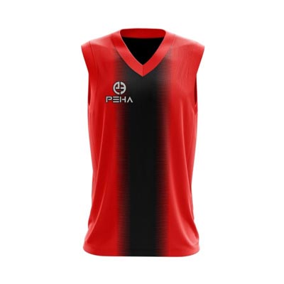Koszulka koszykarska PEHA Delta czerwono-czarna