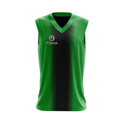 Koszulka koszykarska PEHA Delta zielono-czarna