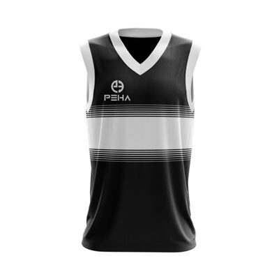 Koszulka koszykarska PEHA Luca czarno-biała