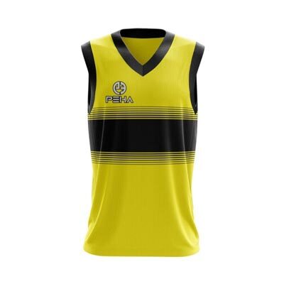 Koszulka koszykarska PEHA Luca żółto-czarna