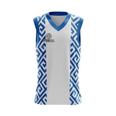 Koszulka koszykarska PEHA Onyx biało-niebieska