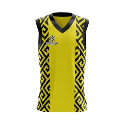 Koszulka koszykarska PEHA Onyx żółto-czarna