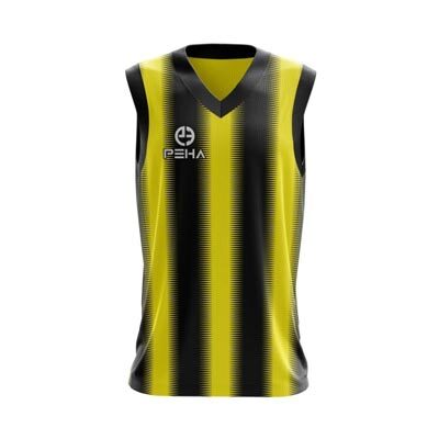 Koszulka koszykarska PEHA Striped 2 żółto-czarna
