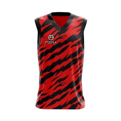 Koszulka koszykarska PEHA Tiger czerwono-czarna