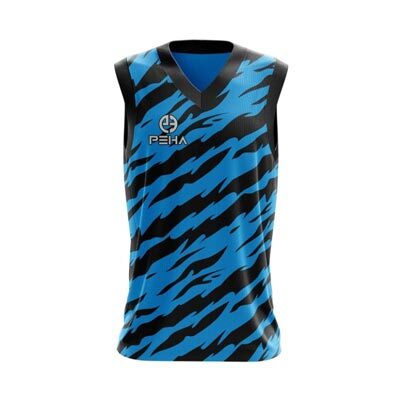Koszulka koszykarska PEHA Tiger turkusowo-czarna