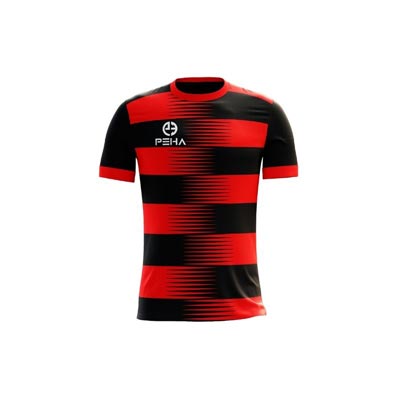 Koszulka piłkarska PEHA Ezro czarno-czerwona