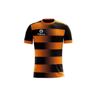 Koszulka piłkarska PEHA Ezro czarno-pomarańczowa