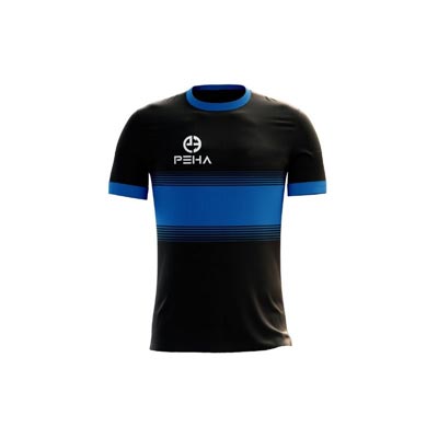 Koszulka piłkarska PEHA Luca czarno-niebieska