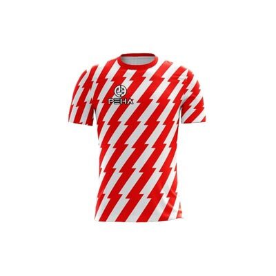 Koszulka piłkarska PEHA Thunder biało-czerwona