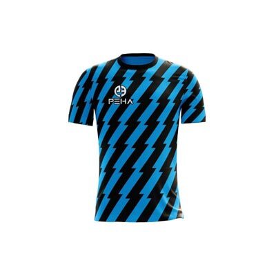 Koszulka piłkarska PEHA Thunder turkusowo-czarna