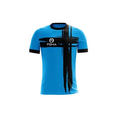 Koszulka piłkarska PEHA Ultra turkusowo-czarna
