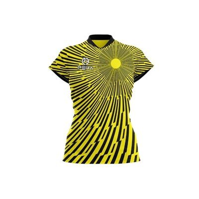 Koszulka siatkarska damska PEHA Argos żółto-czarna