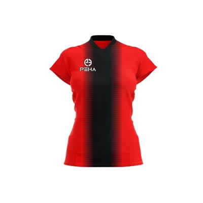 Koszulka siatkarska damska PEHA Delta czerwono-czarna