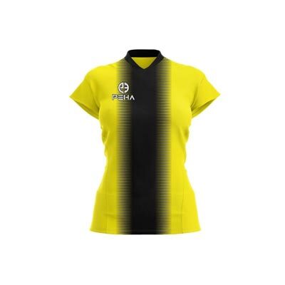 Koszulka siatkarska damska PEHA Delta żółto-czarna