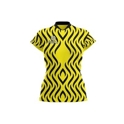 Koszulka siatkarska damska PEHA Honey żółto-czarna