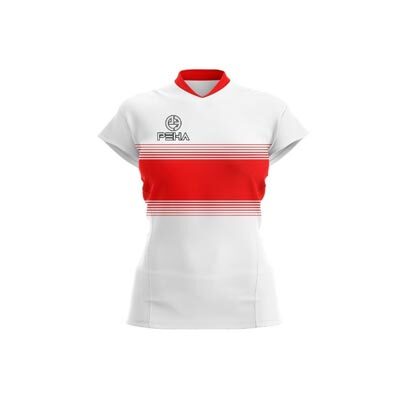 Koszulka siatkarska damska PEHA Luca biało-czerwona