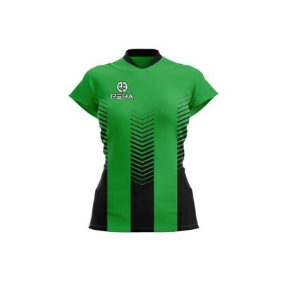 Koszulka siatkarska damska PEHA Vero zielono-czarna