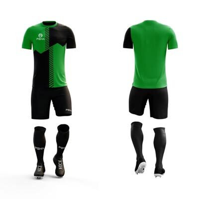 Strój piłkarski PEHA Avena zielono-czarny