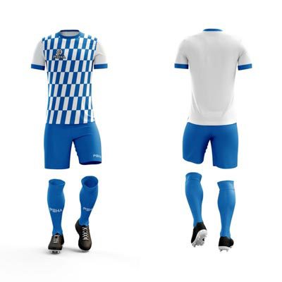 Strój piłkarski PEHA Dalco biało-niebieski