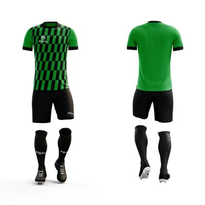 Strój piłkarski PEHA Dalco zielono-czarny